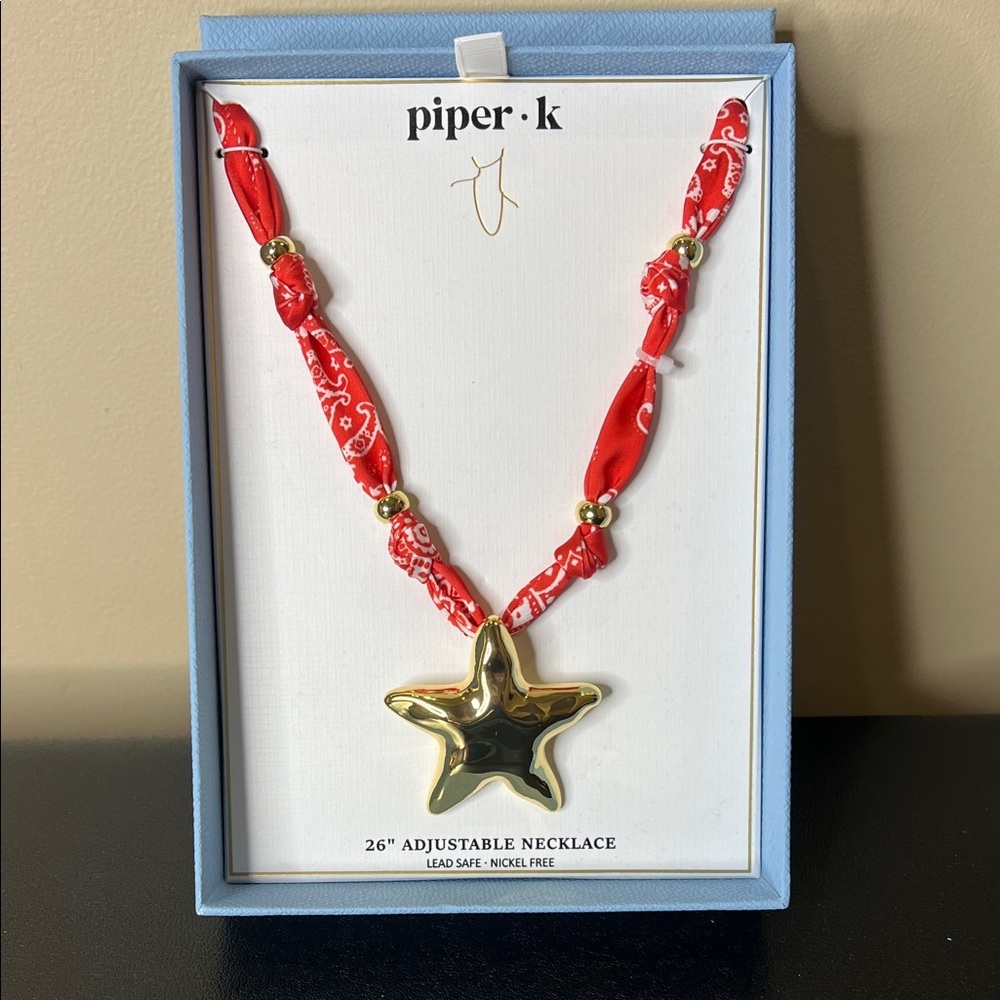 Piper K | Star Bandana Statement Adjustable Necklace